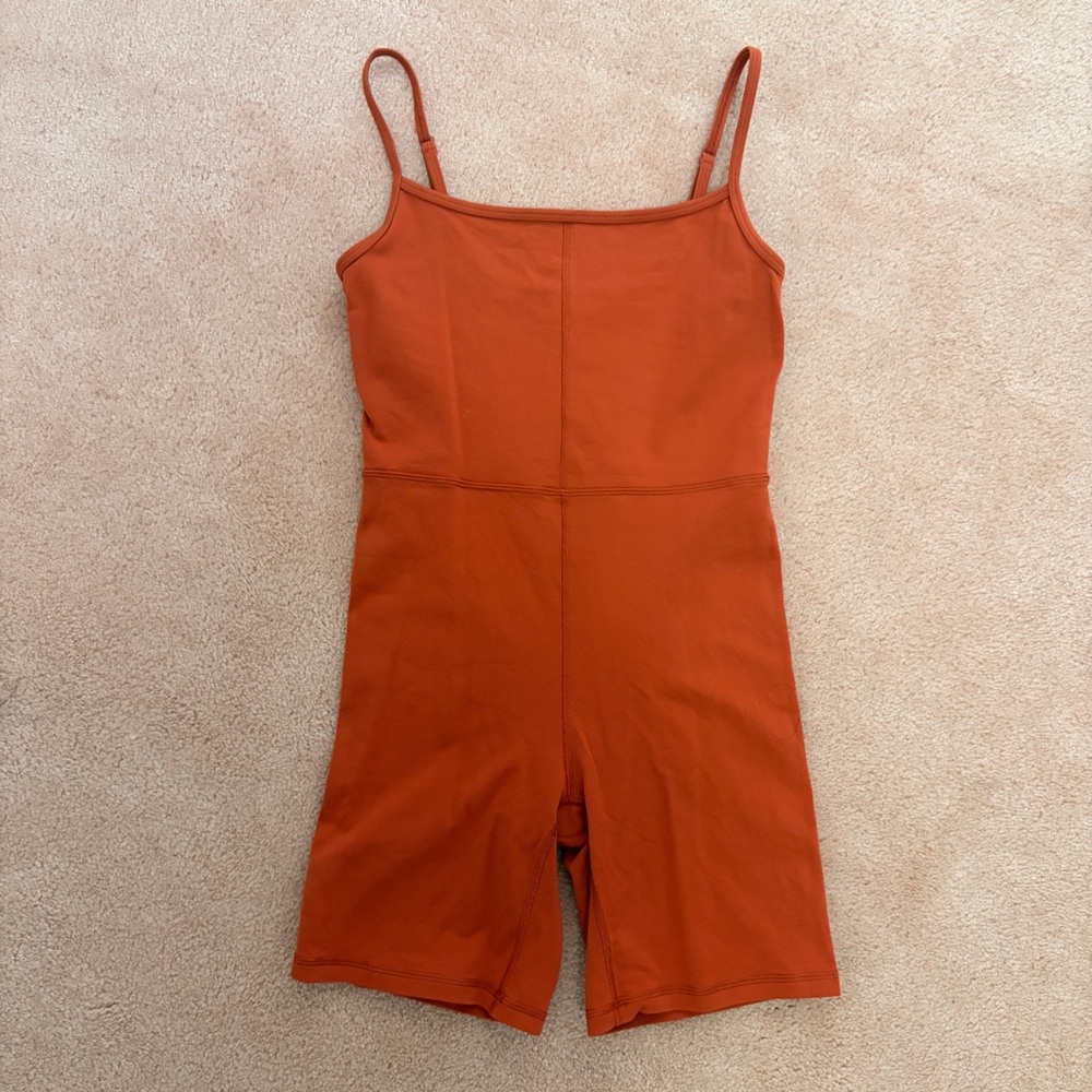 Wilfred Rust Orange Fitted Romper Jumpsuit